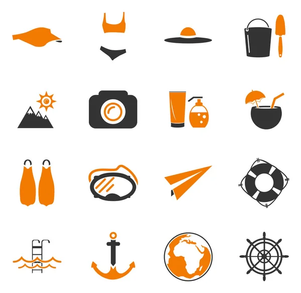 Playa Simplemente Iconos Para Web Las Interfaces Usuario —  Fotos de Stock