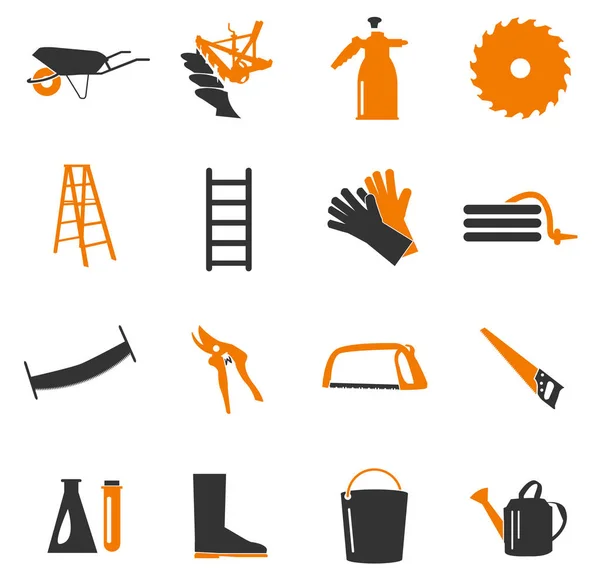 Gardening Tools Simply Icons Web User Interfaces — Stock Photo, Image