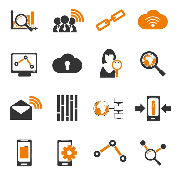 Data analytic and social network simply icons for web and user interfaces