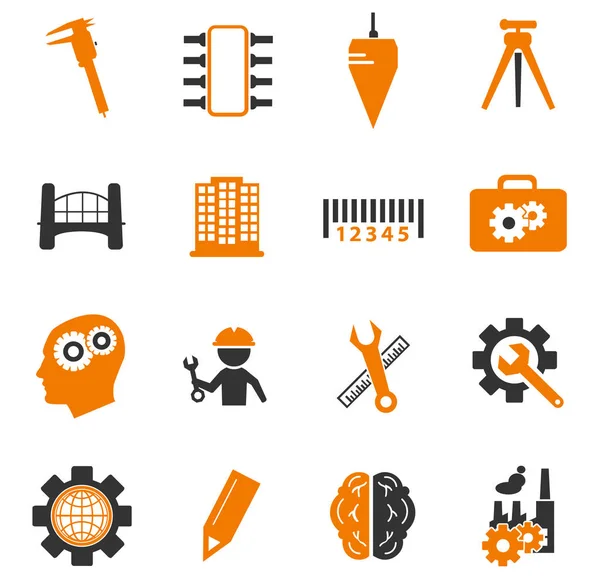 Ingeniería Simplemente Iconos Para Interfaces Web Usuario —  Fotos de Stock