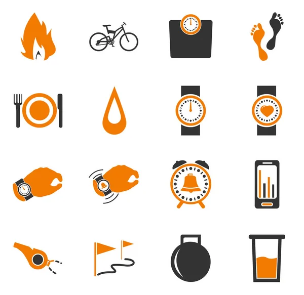 Jogging Workout Simply Icons Web User Interfaces — Stock Photo, Image