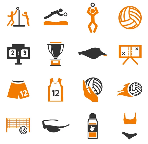 Volleybal Gewoon Pictogrammen Voor Web Gebruikersinterfaces — Stockfoto