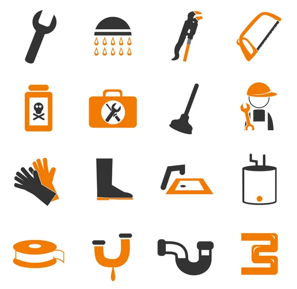 Plumbing Simply Icons Web User Interfaces — Stock Photo, Image