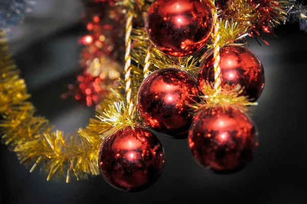 Decoraciones Navideñas Festivas Árbol Navidad — Foto de Stock