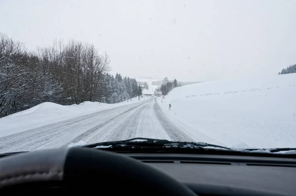 Car Road Winter — Stock Photo, Image