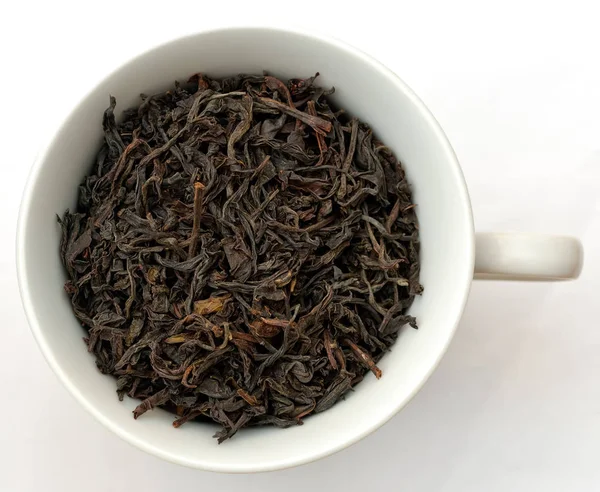 Черный Чай Чашке — стоковое фото