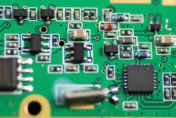 Stock Imágenes Componentes Electrónicos Utilizados Para Construir Circuitos —  Fotos de Stock