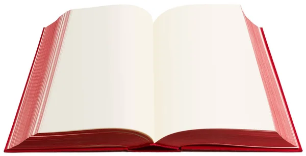 Libro Con Pagine Bianche Sfondo Bianco — Foto Stock