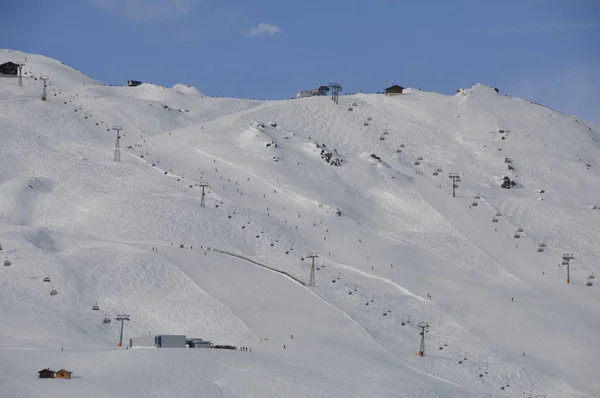 리조트 베스트 Montafon Silvretta 스키를 스키를 과같다 — 스톡 사진