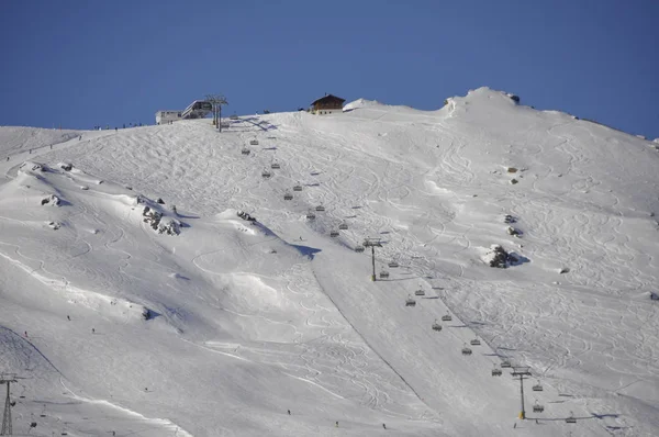 Skifahren Skigebiet Montafon Silvretta Den Dörfern Schruns Gaschurn Und Garfrescha — Stockfoto