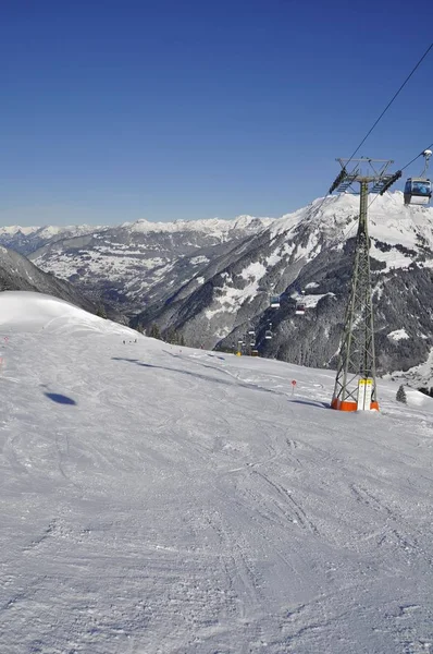 Sciare Nella Stazione Sciistica Montafon Silvretta Nei Villaggi Schruns Gaschurn — Foto Stock