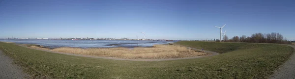 Krajobraz Zdjęcie Lesby Weser Pobliżu Bremerhaven — Zdjęcie stockowe