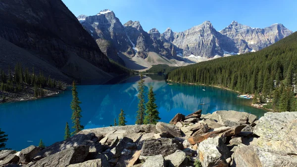 Moraine Lago Banff Parque Nacional Alberta Canada — Foto de Stock