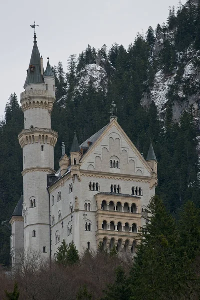 Het Witte Kasteel Van Neuschwanstein Gebouwd Door Ludwig Van Beieren — Stockfoto