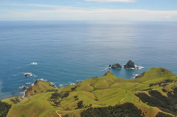 แลนด เกาะเหน าวของเกาะจากอากาศ — ภาพถ่ายสต็อก