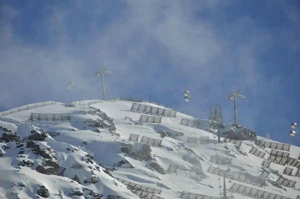 Sci Nella Stazione Sciistica Montafon Silvretta Nei Villaggi Schruns Gaschurn — Foto Stock