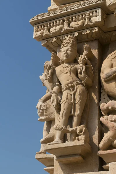 Khajuraho Meşhur Tapınakları Ortaçağ Hindu Jain Tapınaklar Ther Erotik Heykeller — Stok fotoğraf