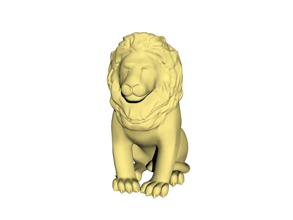 狮子的3D渲染 — 图库照片