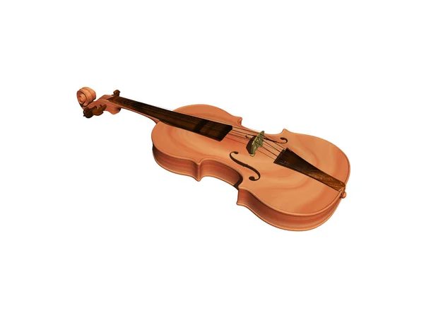 Violino Isolado Sobre Fundo Branco — Fotografia de Stock