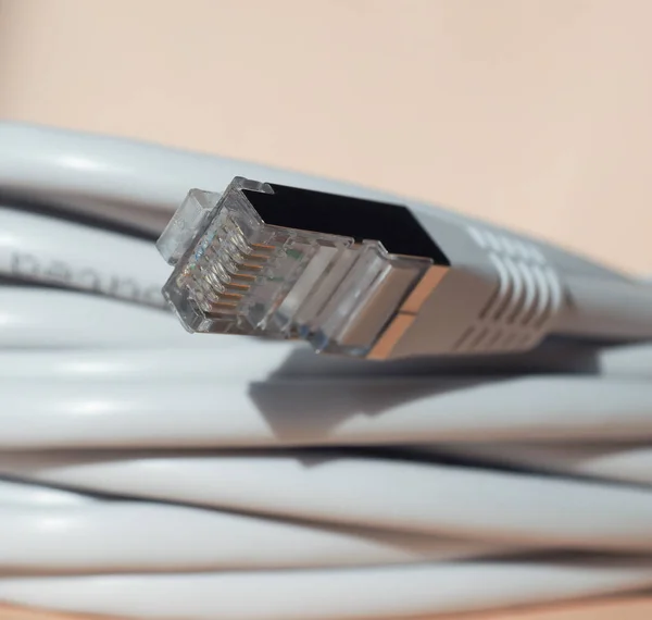 Dugó Rj45 Lan Lan Ethernet Kapcsolat — Stock Fotó