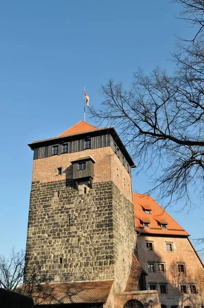 Живописный Вид Величественной Средневековой Архитектуры Замка — стоковое фото