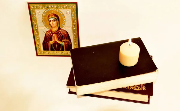 Ikon Ortodoxa Ansikte Helig Religion Kyrka Guds Moder Jesus — Stockfoto