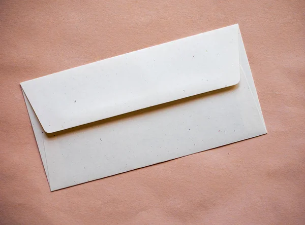 Enveloppes Pour Courrier Sur Fond Papier Orange — Photo