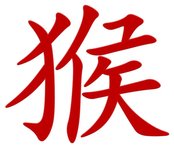 猴子的汉字 — 图库照片