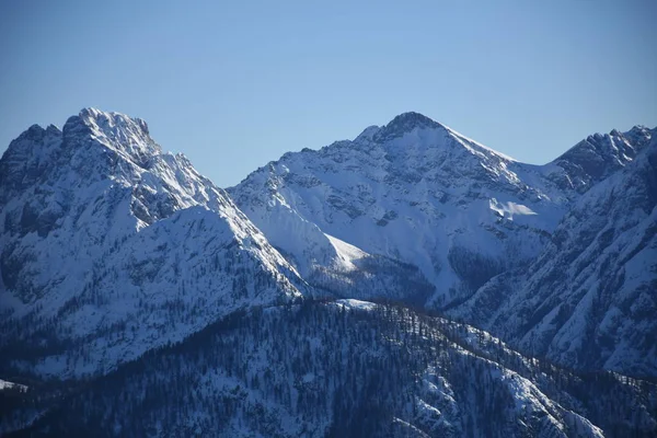 Lienz Dolomites Zettersfeld Area Ski Lereng Malam Faschingalm Tyrol Timur — Stok Foto