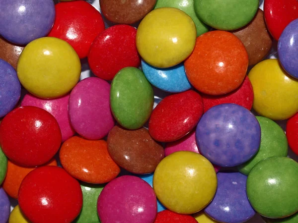 Bonbons Colorés Sous Forme Cœur — Photo