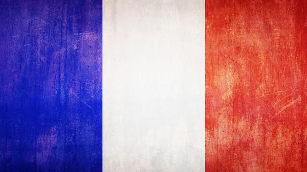 Rusty Old Modern French Flag — Stock Photo, Image