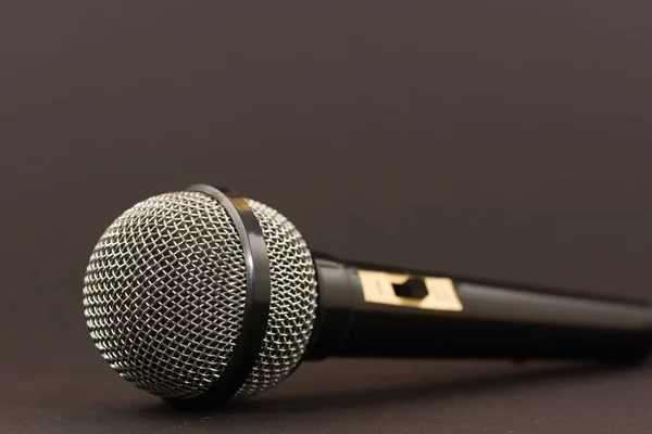 Microphone Black Background — Stock Photo, Image