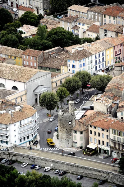 Ciudad Francesa Anduze Situada Departamento Gard Orillas Del Río Gardon — Foto de Stock