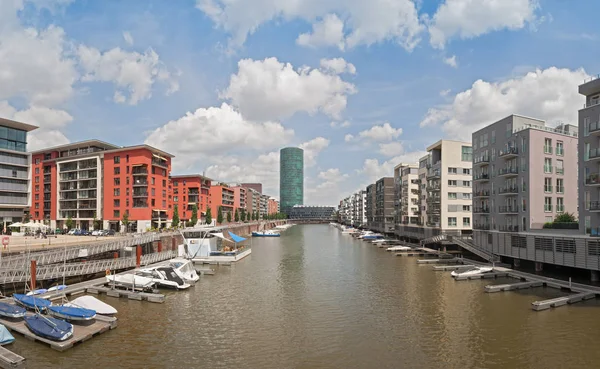 Nieuwe Appartementen West Harbour Frankfurt Duitsland — Stockfoto
