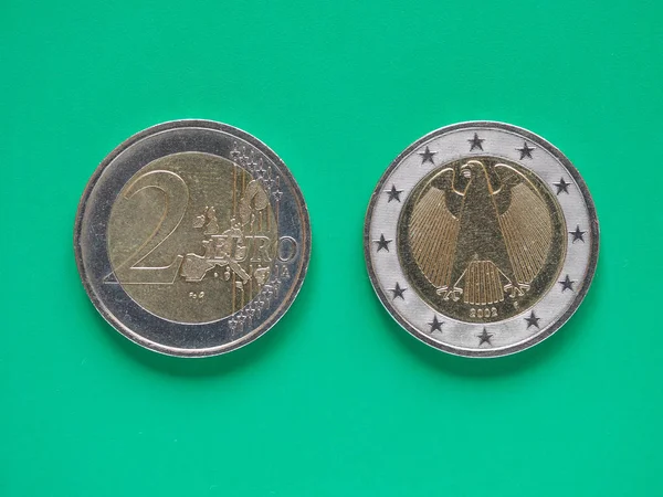 Two Euro Coin Currency European Union — Stock Photo, Image