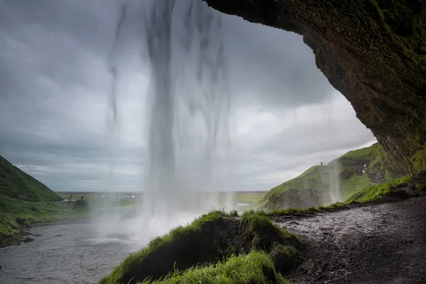 Красивые Впечатляющие Водопады Сельджаландсфосс Исландии — стоковое фото