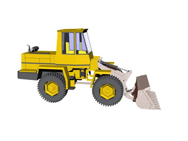 Excavator Shape Yellow Bulldozer — Stock Photo, Image