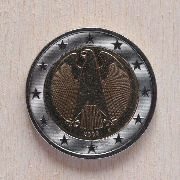 Two Euro Coin Currency European Union — Stock Photo, Image