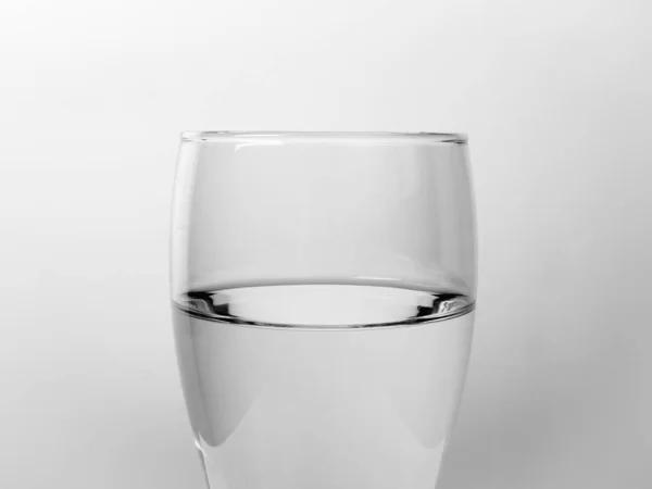 Vidro Transparente Água Potável Transparente — Fotografia de Stock