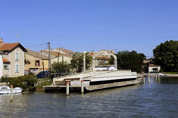 One Latest Mobile Bridge Europe Aigues Mortes Heart Camargue South — Stock Photo, Image