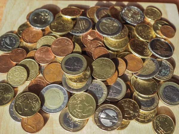Europeiska Unionens Valuta Euromynt — Stockfoto