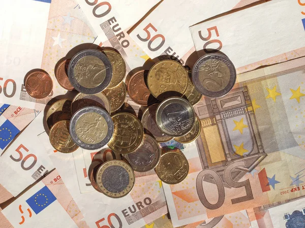 Euromunten Bankbiljetten Valuta Van Europese Unie — Stockfoto