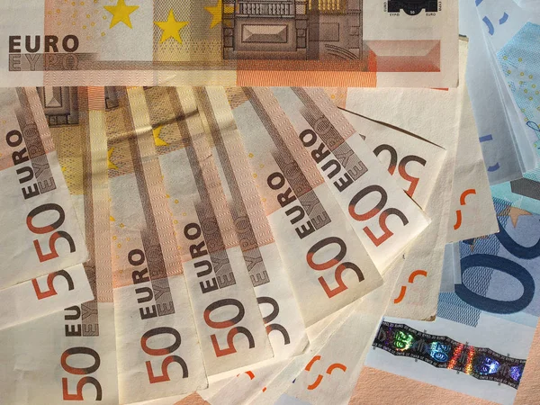 欧洲联盟的50欧元纸币和20欧元纸币 — 图库照片