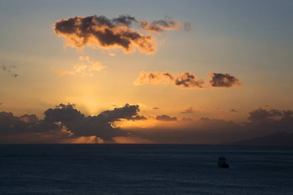 Nascer Sol Ilha Thira Thera Arquipélago Giechischen Santorini Nas Ciclades — Fotografia de Stock