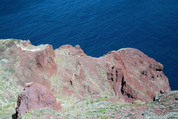 Paisagem Ilha Thira Thera Uma Pequena Cidade Arquipélago Giechischen Santorini — Fotografia de Stock