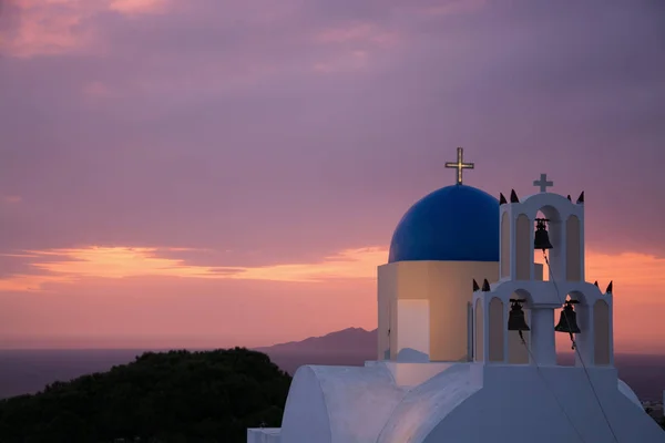 Fira Die Insel Thira Oder Thera Ist Eine Kleine Stadt — Stockfoto