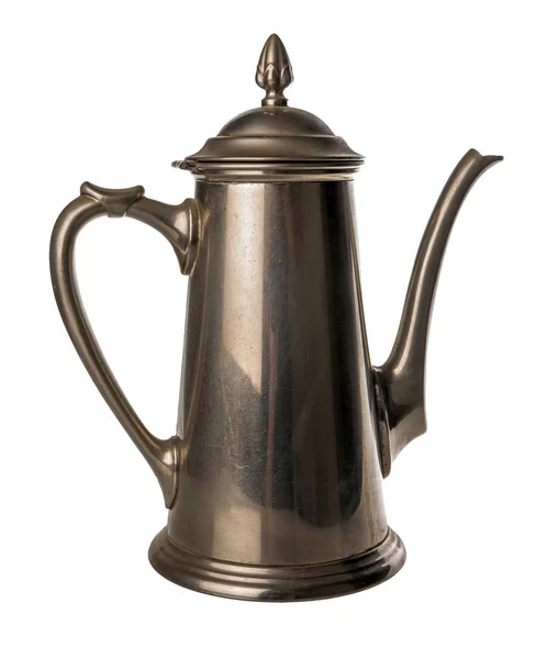 Old Coffee Pot Tin Teapot — Stock Fotó