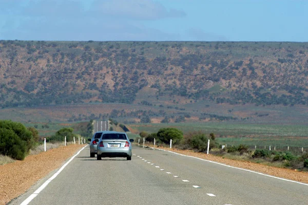 Zeer Lang Recht Een Weg Australië — Stockfoto