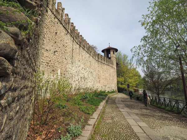 Castello Medievale Que Significa Castillo Medieval Parque Del Valentino Visto —  Fotos de Stock