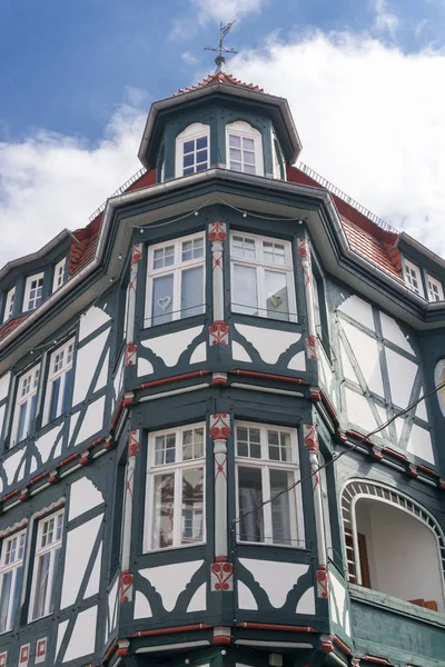 Frente Uma Maravilhosa Casa Madeira Velha Uma Aldeia Fritzlar Alemanha — Fotografia de Stock